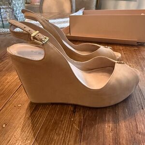 BCBG Nubuck Tashaa Wedge Shoes